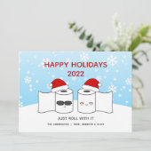 Grappig dat je er gewoon doorheen draait met het p feestdagenkaart (Staand voorkant)