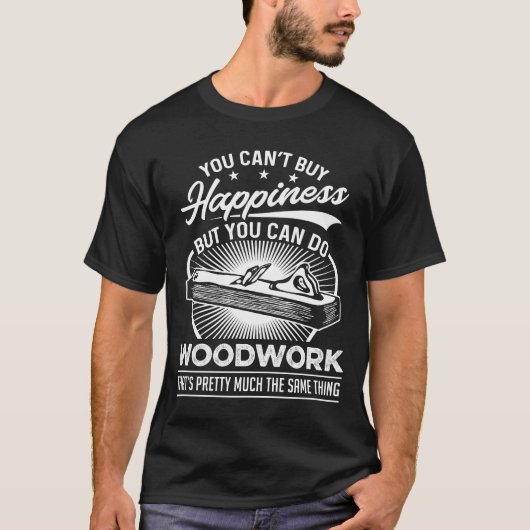 Grappig dat je geen geluk kunt kopen - Woodworking T-shirt (Voorkant)