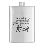 Grappig dat je Grammar 'stil corrigeert'. Heupfles (Voorkant)