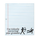 Grappig dat je Grammar 'stil corrigeert'. Notitieblok (Voorkant)