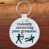 Grappig dat je Grammar 'stil corrigeert'. Sleutelhanger (Voorkant)