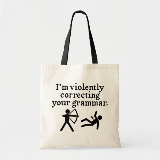 Grappig dat je Grammar 'stil corrigeert'. Tote Bag (Voorkant)