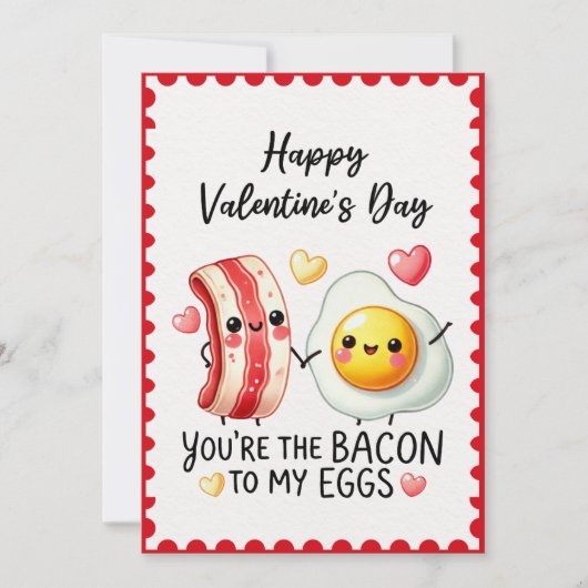 Grappig dat je het spek bent van mijn eieren Valen Feestdagenkaart (Voorkant)