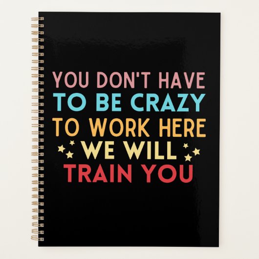 Grappig dat je hier niet gek hoeft te zijn planner (Voorkant)