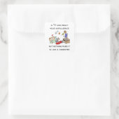 Grappig dat je je intelligentie als een computerwi vierkante sticker (Tas)