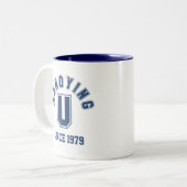 Grappig dat je je Mok irriteert, blauw (Voorkant links)