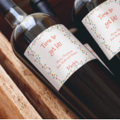 Grappig dat je laat kerstlicht krijgt wijn etiket