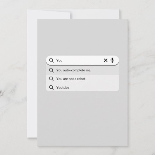Grappig dat je me automatisch aanvult met Valentij Feestdagenkaart (Voorkant)
