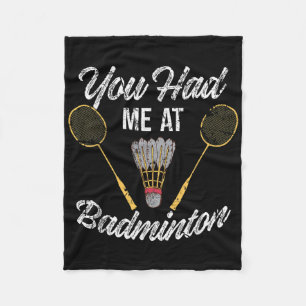 Grappig dat je me bij badminton sportspeler Birdie Fleece Deken
