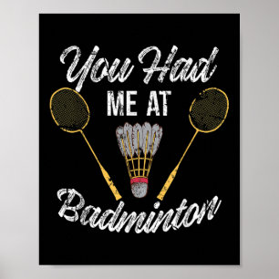 Grappig dat je me bij badminton sportspeler Birdie Poster
