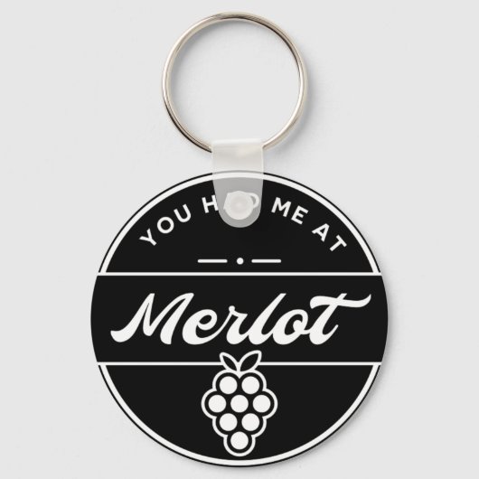 Grappig dat je me bij Merlot Wine Keyring had Sleutelhanger (Voorkant)