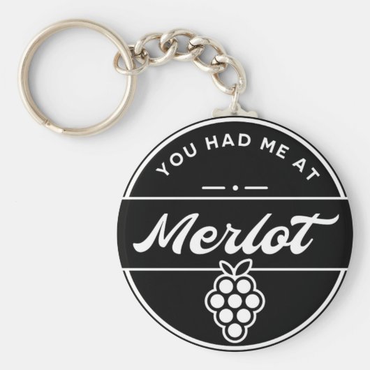Grappig dat je me bij Merlot Wine Keyring had Sleutelhanger (Voorkant)