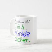 Grappig dat je me geen leraar van het vierde leerj koffiemok (Voorkant links)