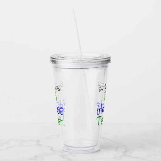 Grappig dat je me niet kan schelen... acryl drinkbeker (Links)