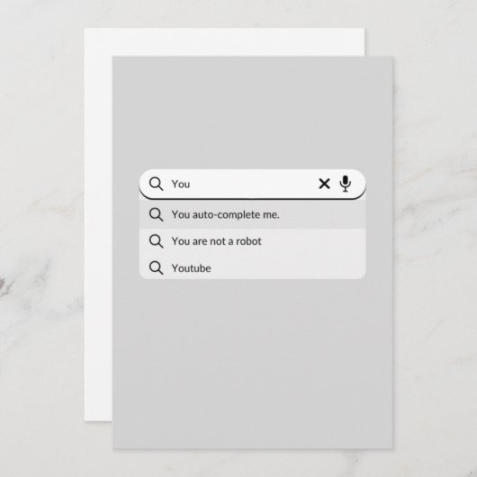 Grappig dat je me Valentijnsdag humor automatisch  Feestdagenkaart (Voorkant / Achterkant)