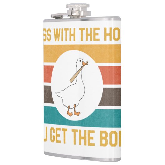 Grappig dat je met de honk de bal krijgt heupfles (Links)