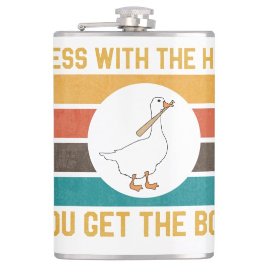 Grappig dat je met de honk de bal krijgt heupfles (Voorkant)