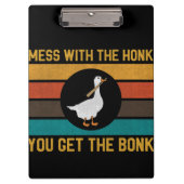 Grappig dat je met de honk de bonk krijgt klembord (Voorkant)