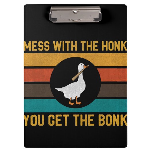 Grappig dat je met de honk de bonk krijgt klembord (Voorkant)