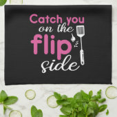 Grappig dat je met de kookpan op de klevende zijka theedoek (Gevouwen)