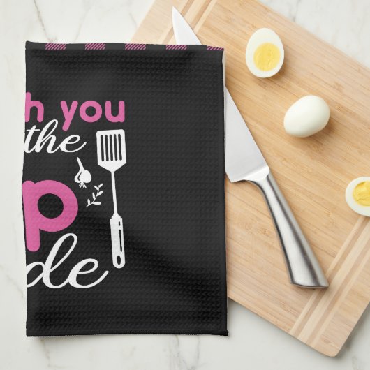 Grappig dat je met de kookpan op de klevende zijka theedoek (Quarter Fold)