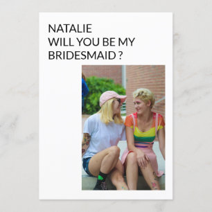 Grappig dat je mijn bruidsmeisje aangepaste fotoka kaart