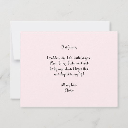 Grappig dat je mijn bruidsmeisje Kaart bent - Cham (Achterkant)