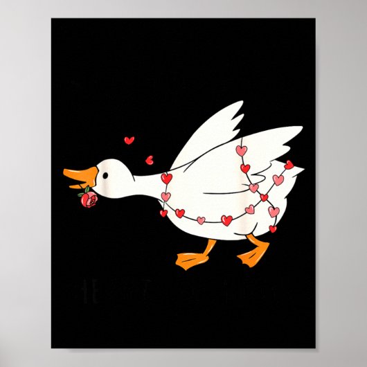 Grappig dat je mijn hart laat toeteren Gans Hart V Poster (Voorkant)