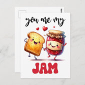 Grappig dat je mijn jam punny Valentijn bent Briefkaart (Voorkant / Achterkant)