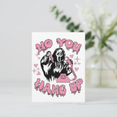 Grappig dat je niet ophangt! Grappige roze Grim Re Briefkaart (Staand voorkant)