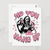 Grappig dat je niet ophangt! Grappige roze Grim Re Briefkaart (Voorkant / Achterkant)