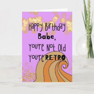 Grappig dat je niet oud bent je bent retro verjaar kaart