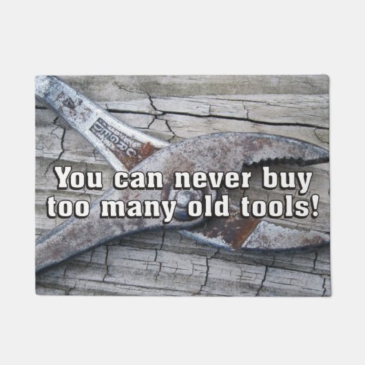 Grappig dat je nooit te veel oude tools kunt kopen deurmat (Voorkant)