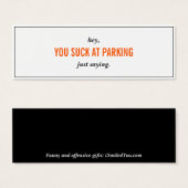 Grappig dat je op het parkeren van Skinny Visiteka Mini Visitekaartjes (Voorkant /achterkant)