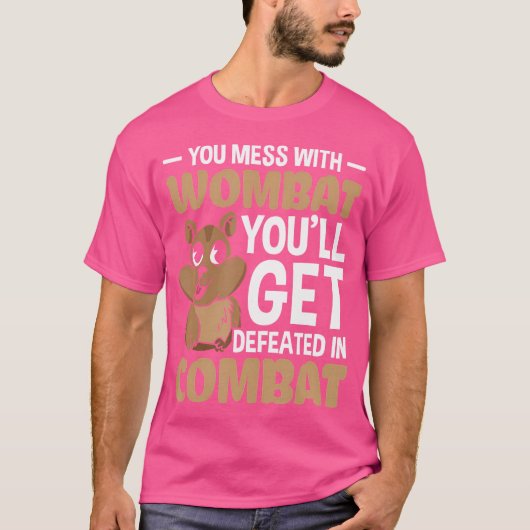 Grappig dat je rommelt met Wombat, dan krijg je ee T-shirt (Voorkant)
