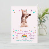 Grappig dat je speelse kitten hebt kaart (Staand voorkant)