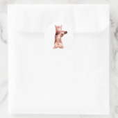 Grappig dat je speelse kitten hebt ronde sticker (Tas)