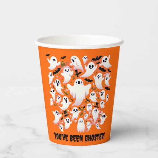 Grappig dat je spookachtige geesten in de vlucht b papieren bekers (Achterkant)