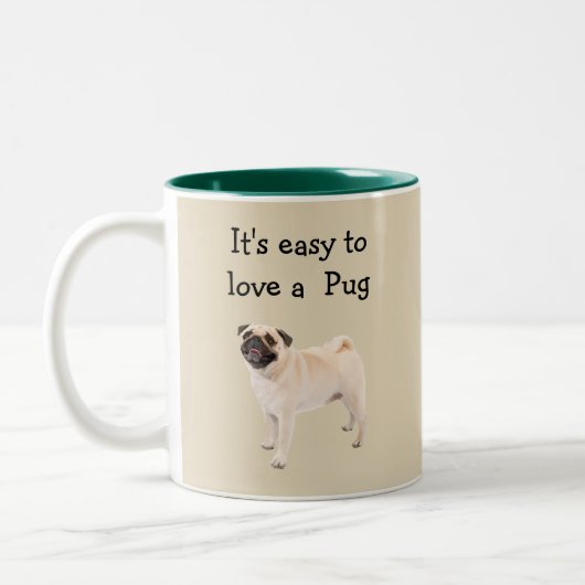 Grappig dat je van een modehond houdt tweekleurige koffiemok (Links)