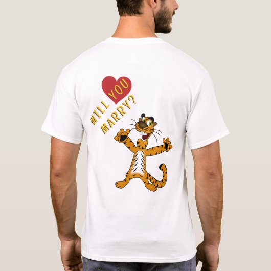 Grappig dat je van je huwelijksaanzoek houdt t-shirt (Achterkant)