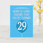 Grappig dat je waarschijnlijk niet 29 bent. kaart (Gele Bloem)