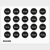 Grappig dat je weet waarom ik hier ben Duivelsei F Ronde Sticker (Vel)