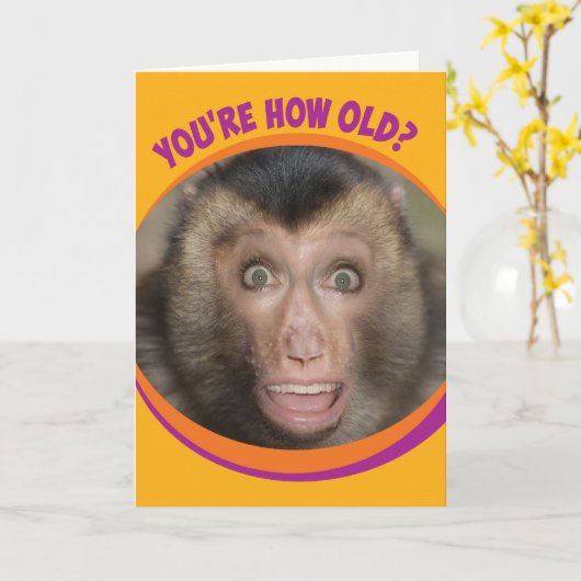 Grappig dat je zo oud bent? Verrafte maandag Kaart (Gele Bloem)