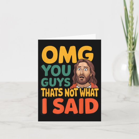 Grappig dat Jezus niet zei wat de religieuze God C Kaart (Voorkant)