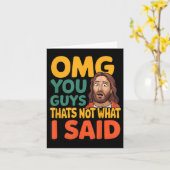 Grappig dat Jezus niet zei wat de religieuze God C Kaart (Gele Bloem)