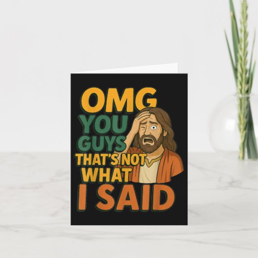 Grappig dat Jezus niet zei wat de religieuze God C Kaart (Voorkant)