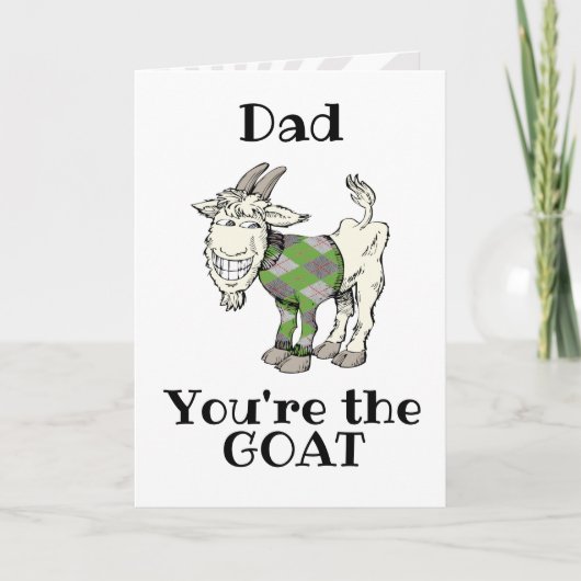 Grappig dat jij de GOAT bent Personaliseerbaar Kaart (Voorkant)