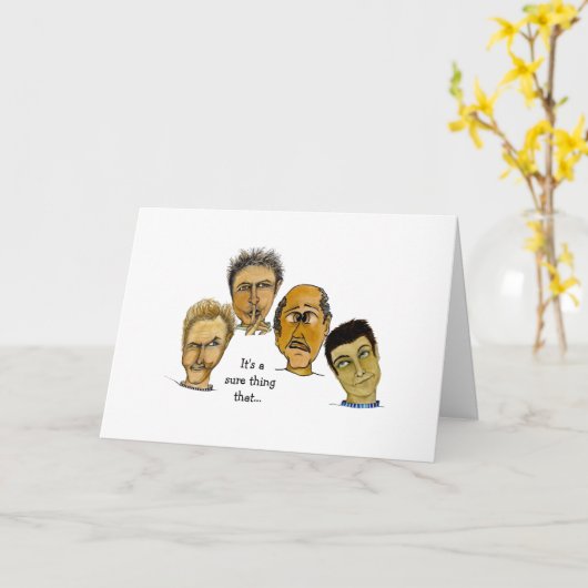 Grappig dat jongens de ventilator ophangen kaart (Gele Bloem)