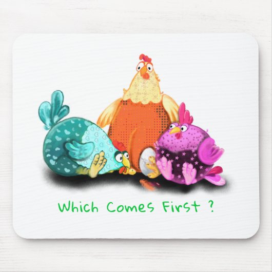 Grappig dat kippen eieren wachten tot ze naar Hatc Muismat (Voorkant)