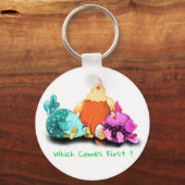 Grappig dat kippen eieren wachten tot ze naar Hatc Sleutelhanger (Voorkant)